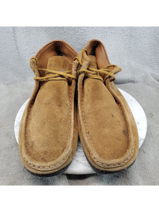 Clarks Shoes Mens Size 13 Originals Wallabees Brown Leather Loafers *Read* main image 5